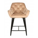 Стул барный SIGNAL CHERRY H-2 Velvet Bluvel 28 бежевый/черный мат